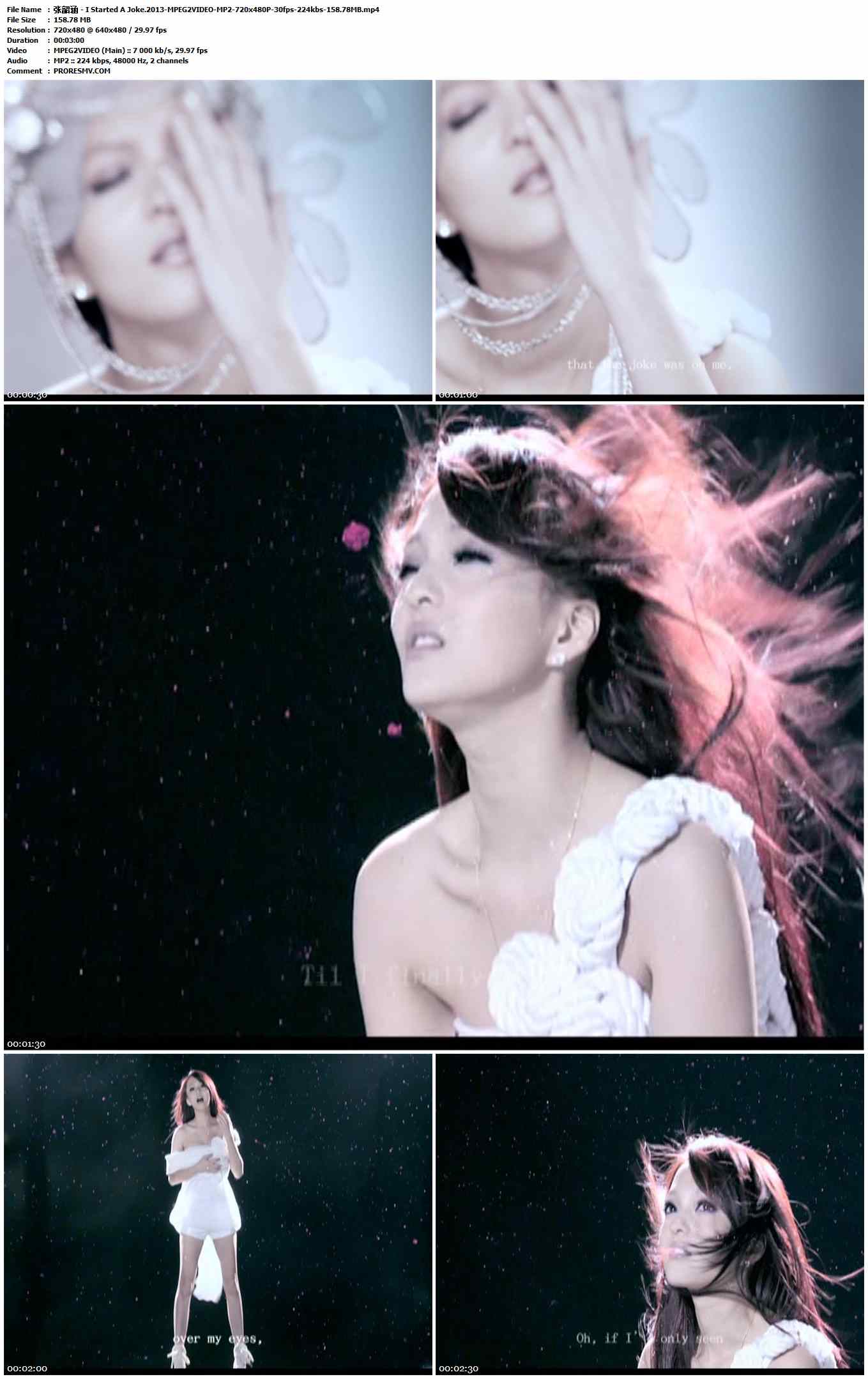 张韶涵 - I Started A Joke.2013-MPEG2VIDEO-MP2-720x480P-30fps-224kbs-158.78MB官方MV_高清MV